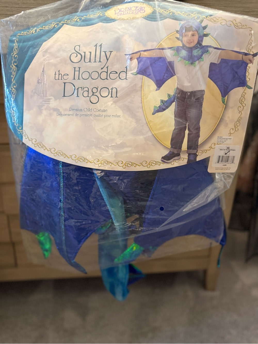 Kids Shimmer Dragon Costume - Blue & Green - Picture 2 of 3